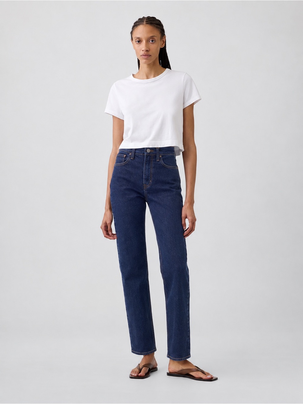 Old Navy High Rise Straight Dark Denim Jeans